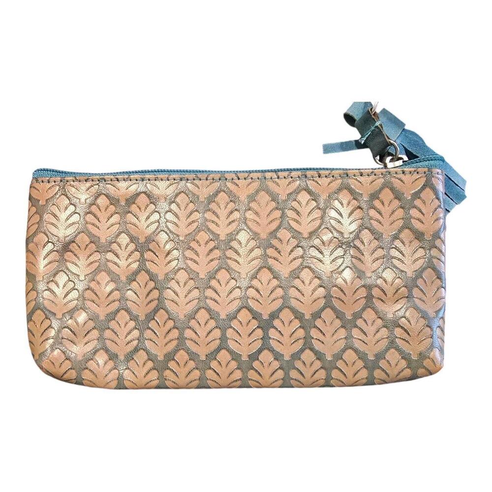 Blithe Hand Painted Embossed Leather Women's Pouc… - image 3